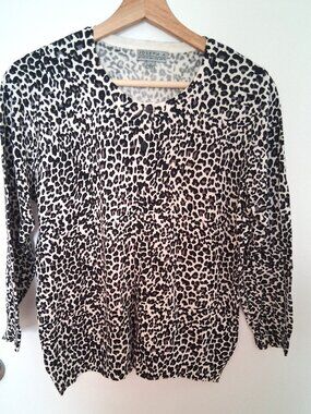 Leopard Print Knit Cardigan